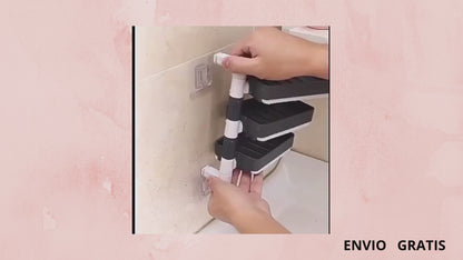 ✔️Estante para baño de 3 Niveles, te proporcionan almacenamiento adicional,  puedes colocar tus objetos importantes para tenerlos a la mano🌚