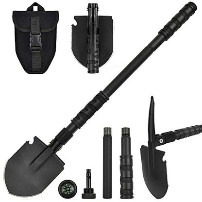 Pala Táctica Plegable Yeacool 13 en 1 Con Acero de Alto Carbono y Mango Modular